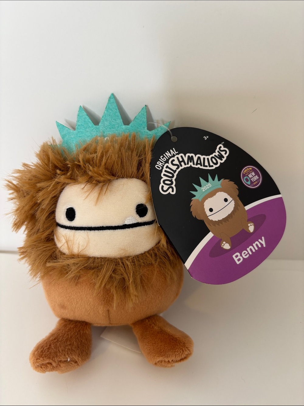 RARE Squishmallows Benny 5” Plush Clip Toy Fair 2025 Statue of Liberty Crown NWT